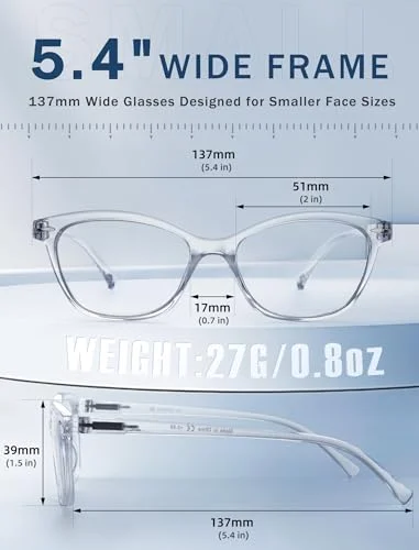 4 Pack Reading Glasses Cateye Clear Lens Spring Hinge Readers for Women 4