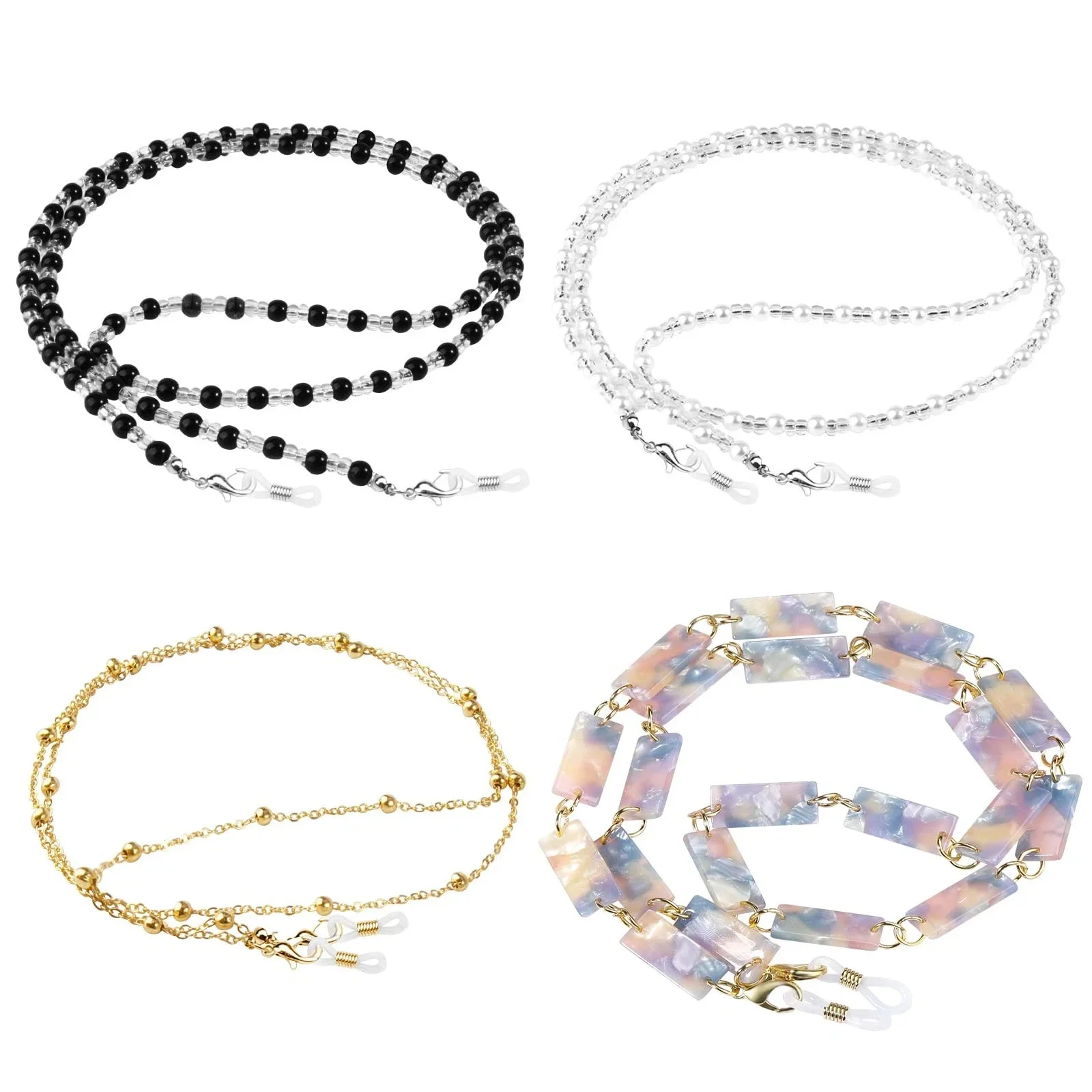 Beaded Glasses Chain Stones Eyeglass Strap Eye Glasses Holders Around Neck 3