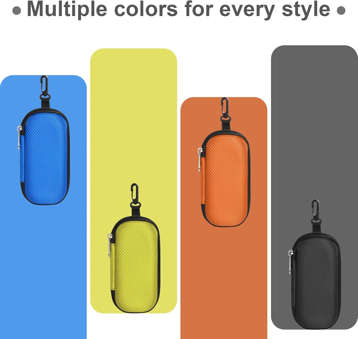 Double Eyeglasses Case with Adjustable Slots, EVA Hard-shell Dual Glasses Sungl 2