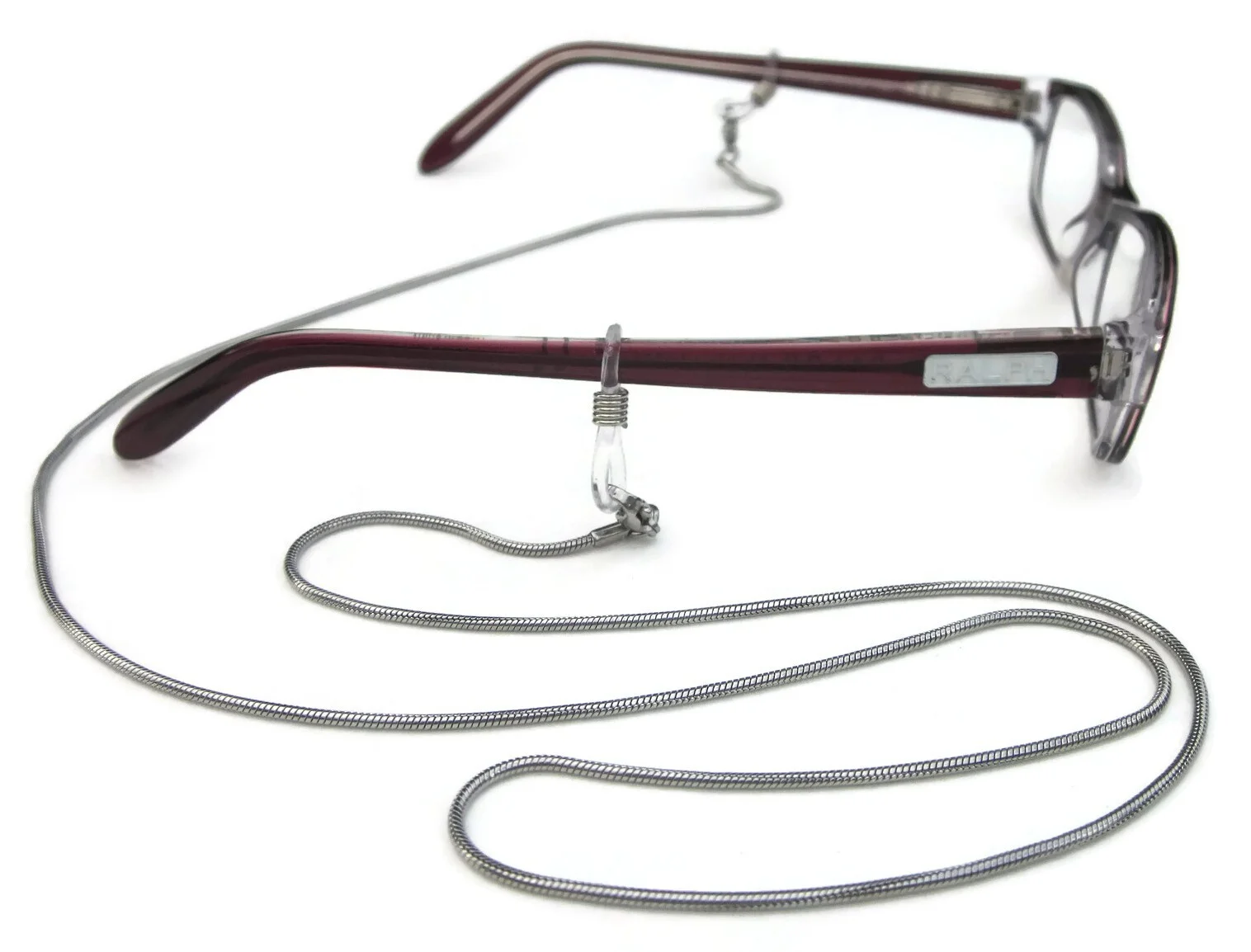 Metal Eyeglass Chain and Sunglass Holder: Stainless Steel Cord (Silver color)