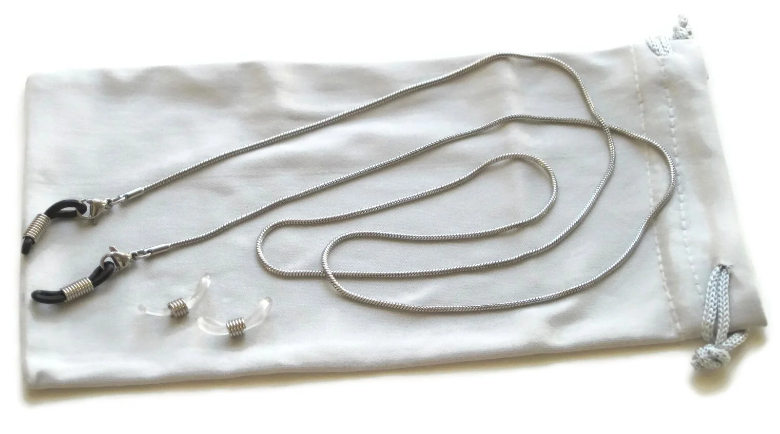 Metal Eyeglass Chain and Sunglass Holder: Stainless Steel Cord (Silver color) 2