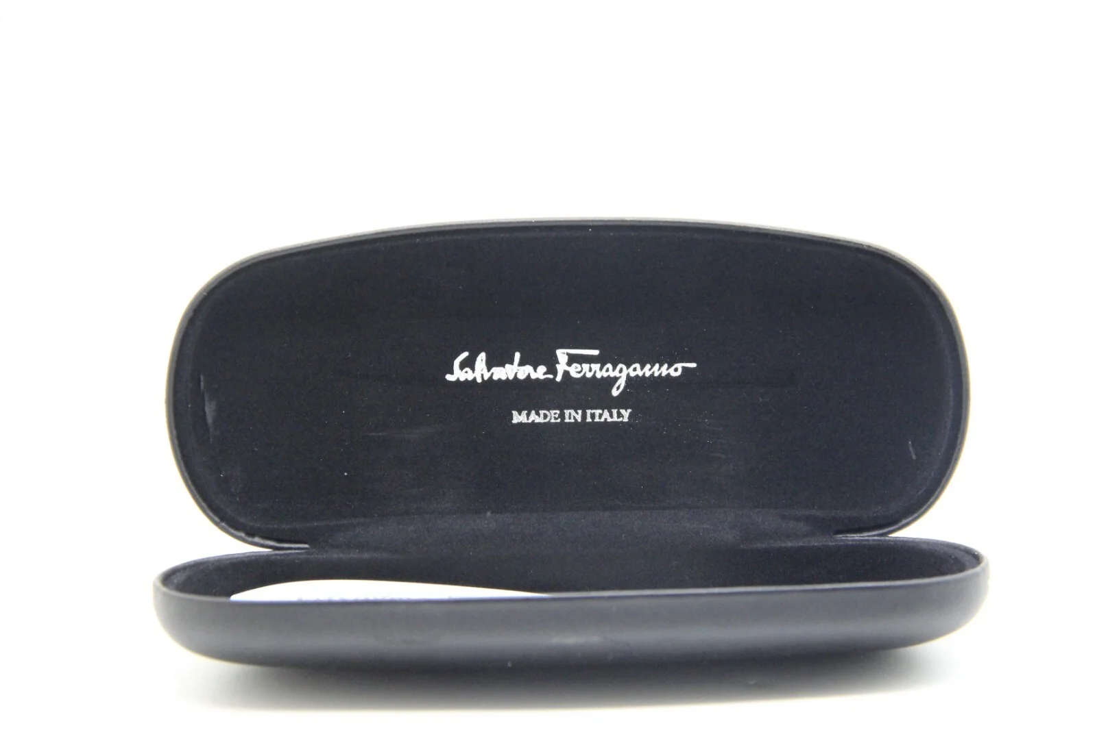 NEW SALVATORE FERRAGAMO BLACK SMALL AUTHENTIC SUNGLASSES EYEGLASSES CASE ONLY 2
