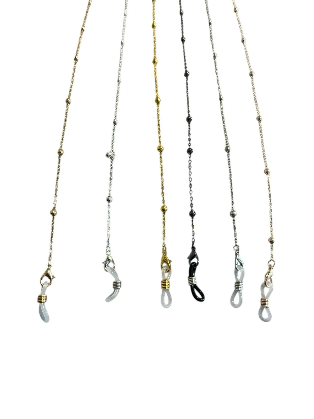Sunglasses Strap & Lanyard Metal Bead Chain Eyeglasses Holders-5 pcs 4