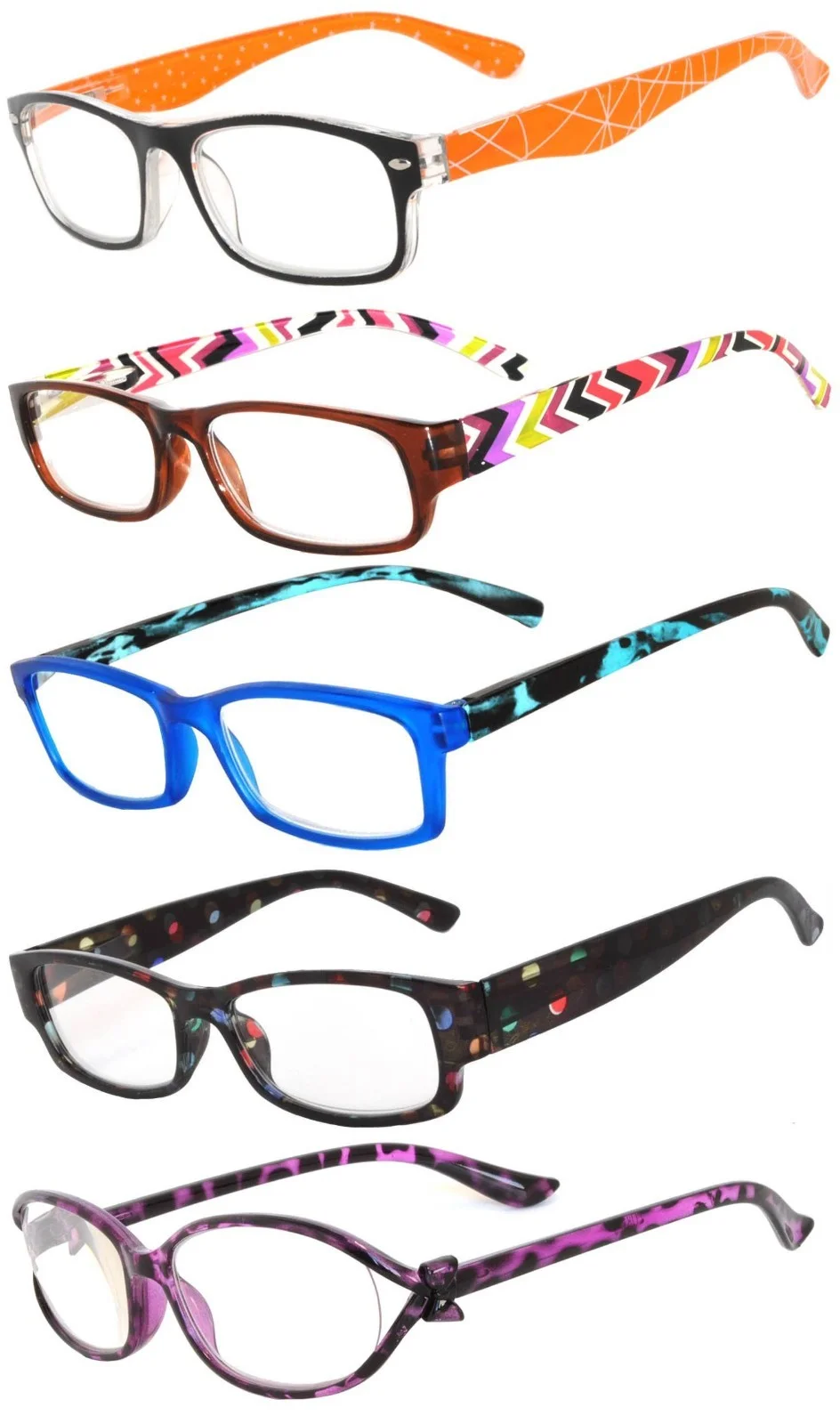 Womens Reading Glasses Fashion Readers 6 Pack New All Chunky Frame Eyeglasses 4